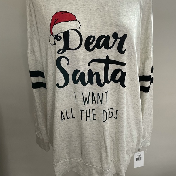 ❤️only 1x left❗️ Plus Size Santa Dog Holiday Top - Picture 5 of 11